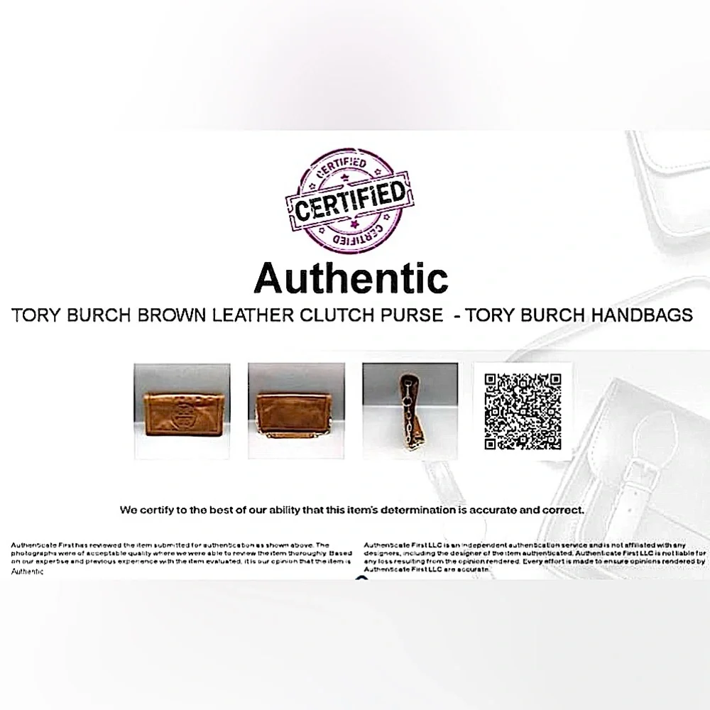 Tory Burch Suki Reva Clutch in Toffee Brown Leather, Excellent, Almost New! - Picture 7 of 11